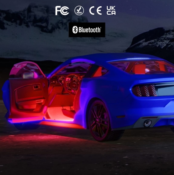 RGB Car LED Lights with 32 Colors, 10 Scene Modes, Music Sync LED Lights for Car - Picture 7 of 8